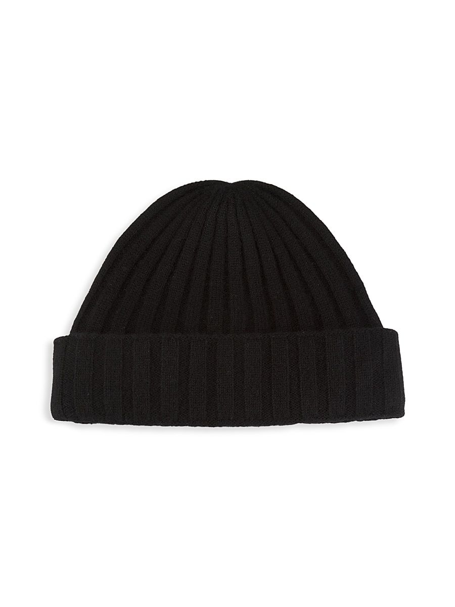 Women's Ps24 Rib-Knit Cashmere Beanie - Black