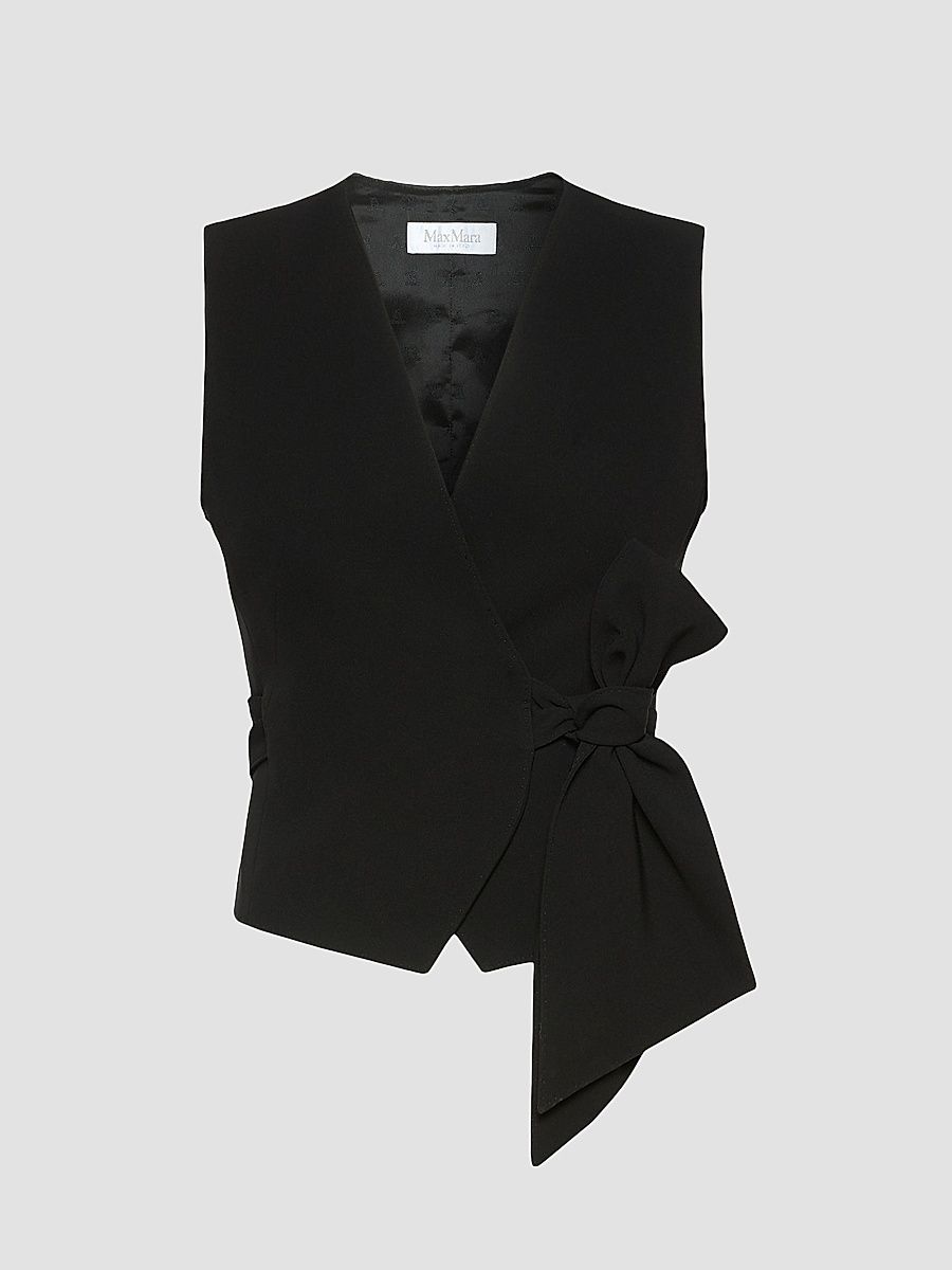 Women's Compact Cady Cropped Gilet - Black - Size 12