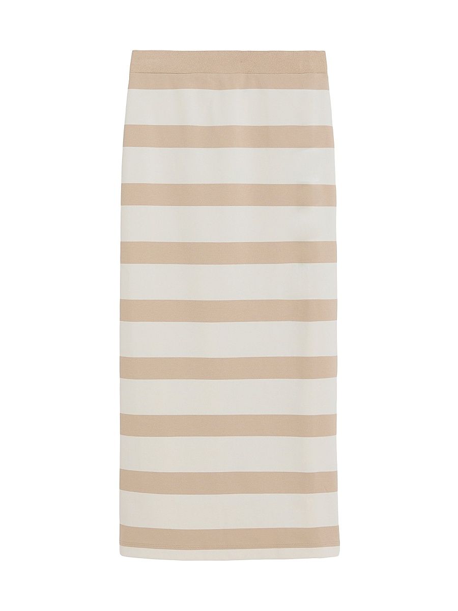 Women's Viscose Blend Knit Pencil Skirt - Ivory - Size XL