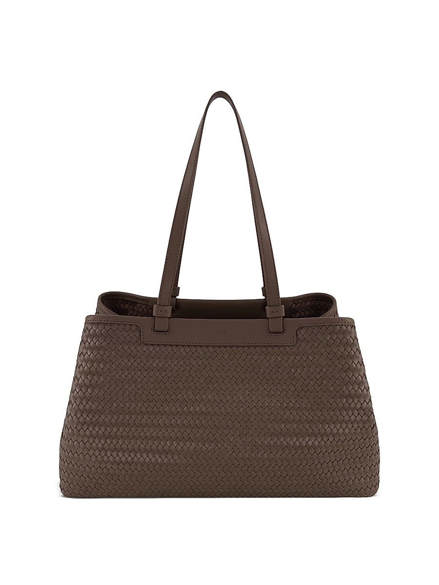 Women's Marin Woven Leather Tote Bag - Date