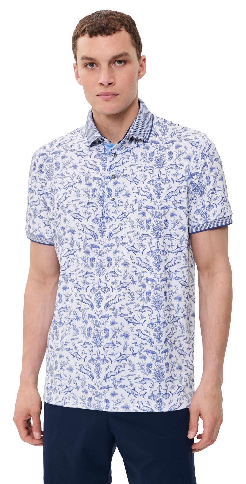 Greyson Coral Curiosities Polo Arctic XL