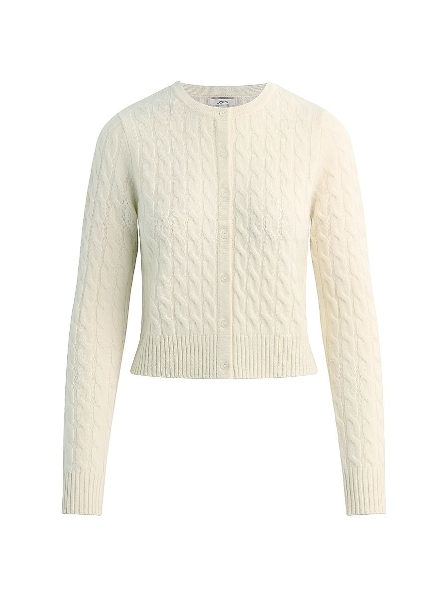 Women's The Cable Dani Cashmere Cardigan - Ecru - Size XS