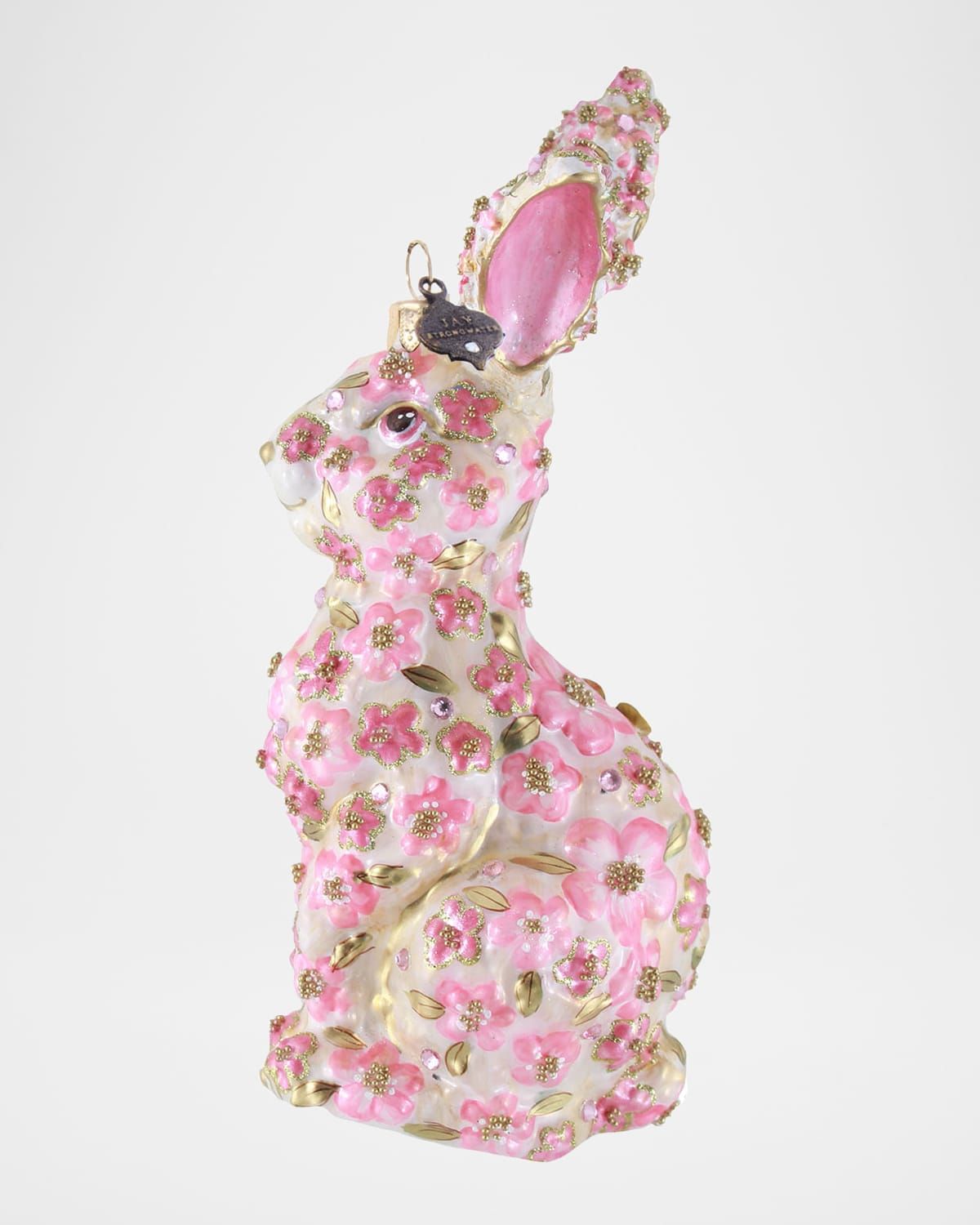 Pink Floral Hopper Christmas Ornament