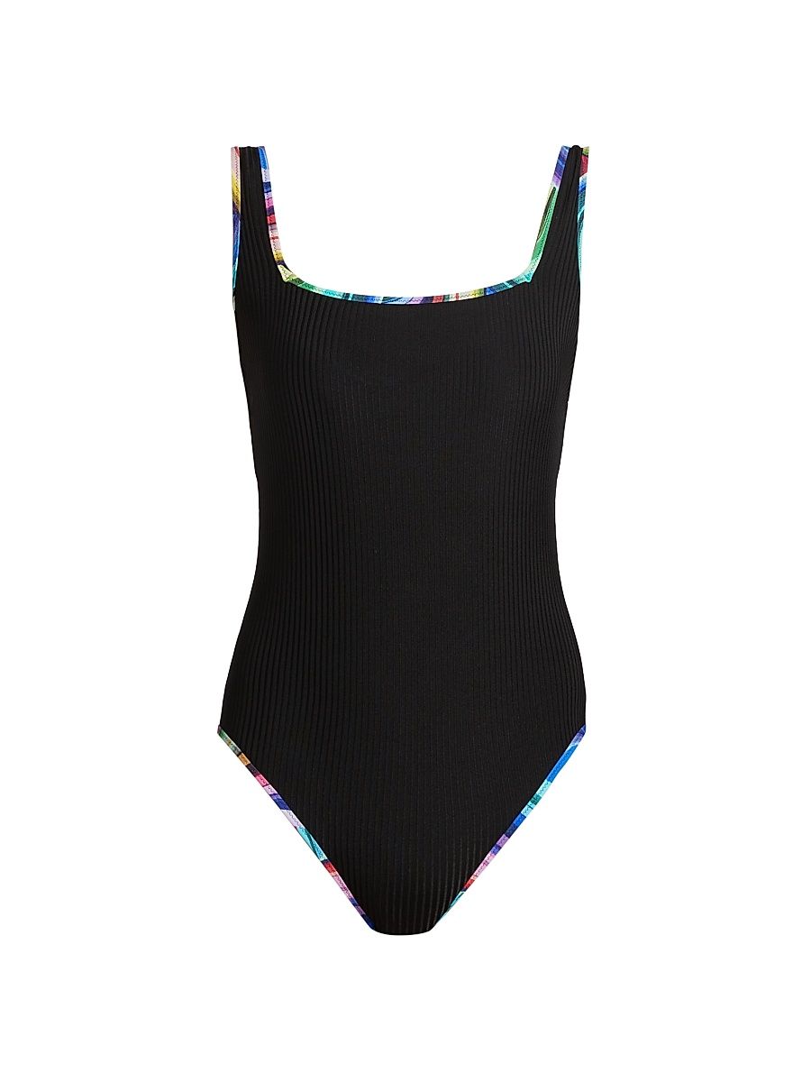 Women's Abel Square Neck One-Piece Swimsuit - Black Abel - Size Medium