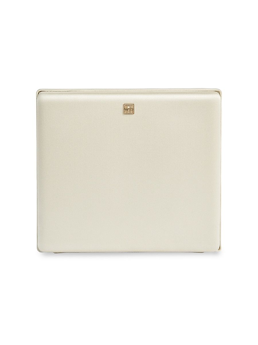 Women's Satin Box Clutch - Ecru