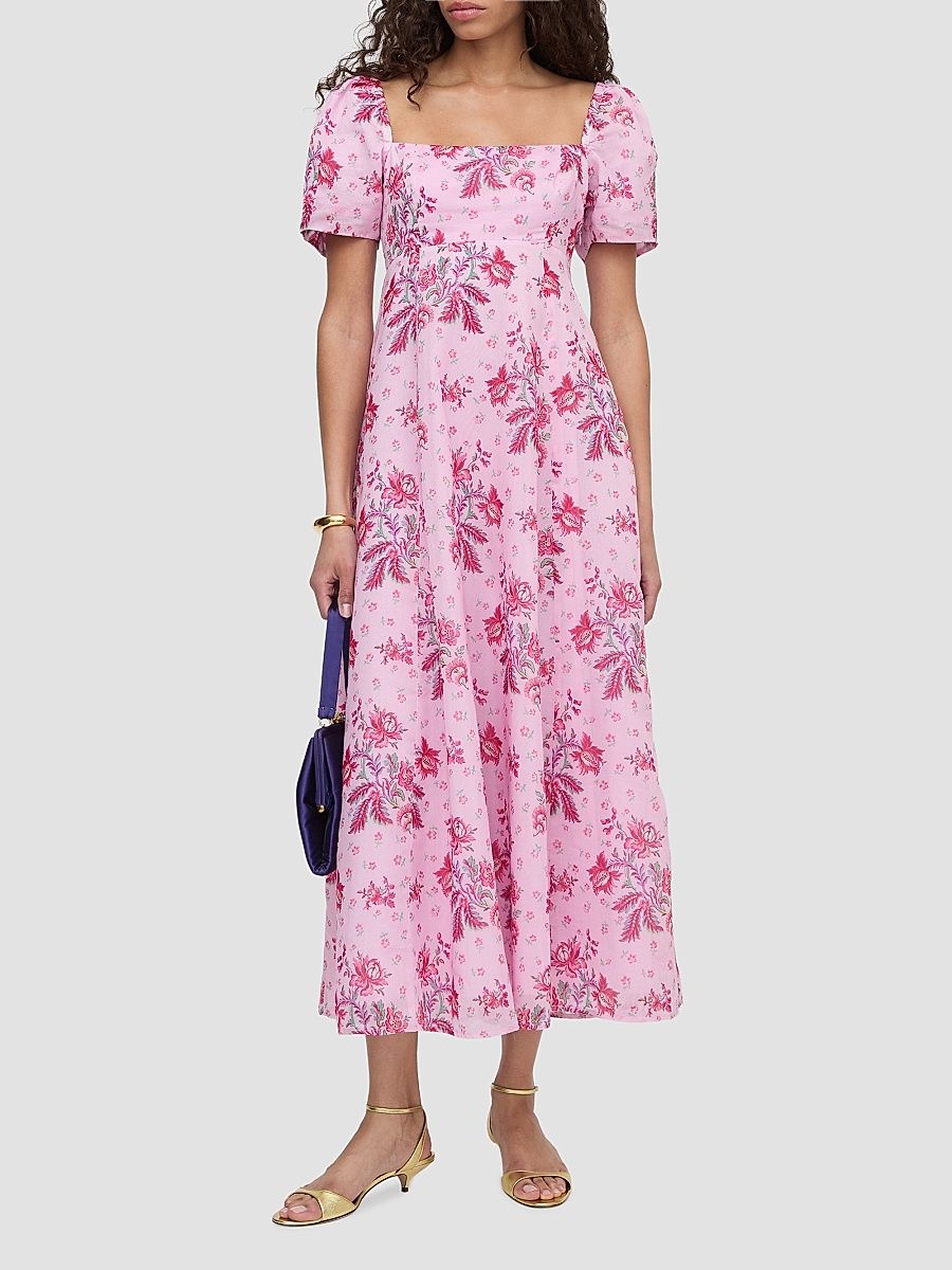 Women's The Matilda Dress - Pink Delft Bouquet - Size XXL