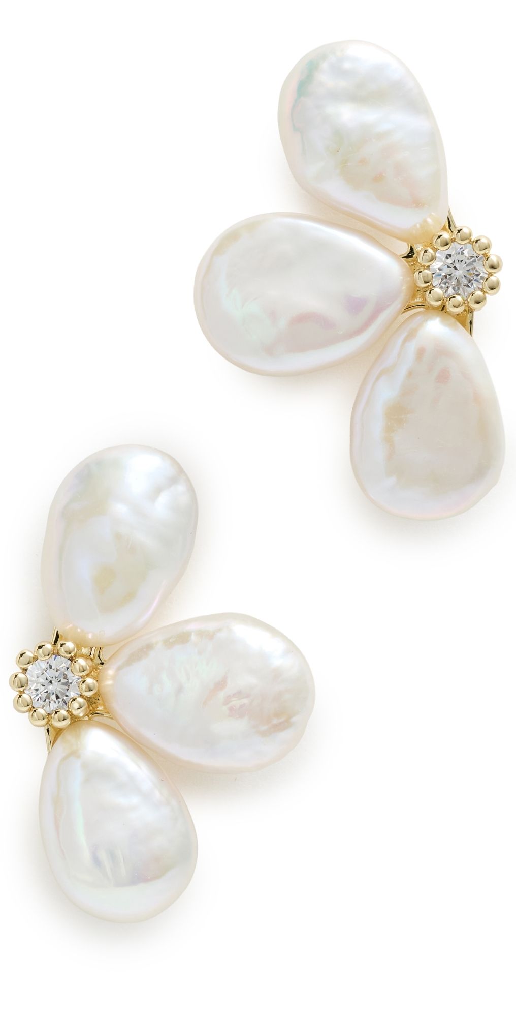 SHASHI Amira Earrings Gold/Pearl One Size