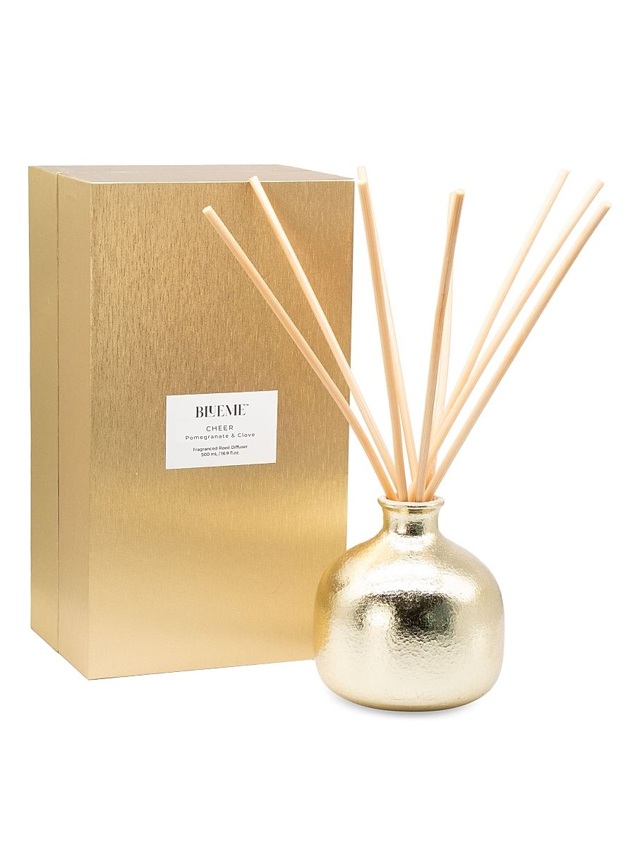 Gold Holiday Cheer Pomegranate & Clove Large Diffuser