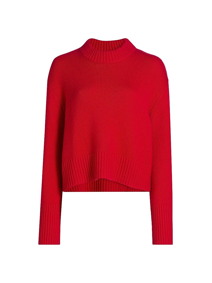 Women's Sony Drop-Shoulder Cashmere Sweater - Goji Berry - Size Small