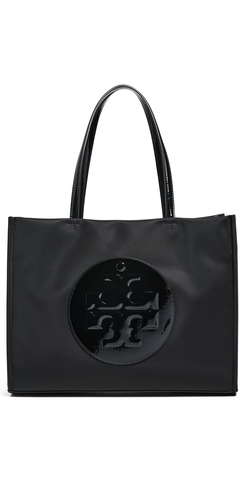 Tory Burch Ella Patent Small Tote Black One Size