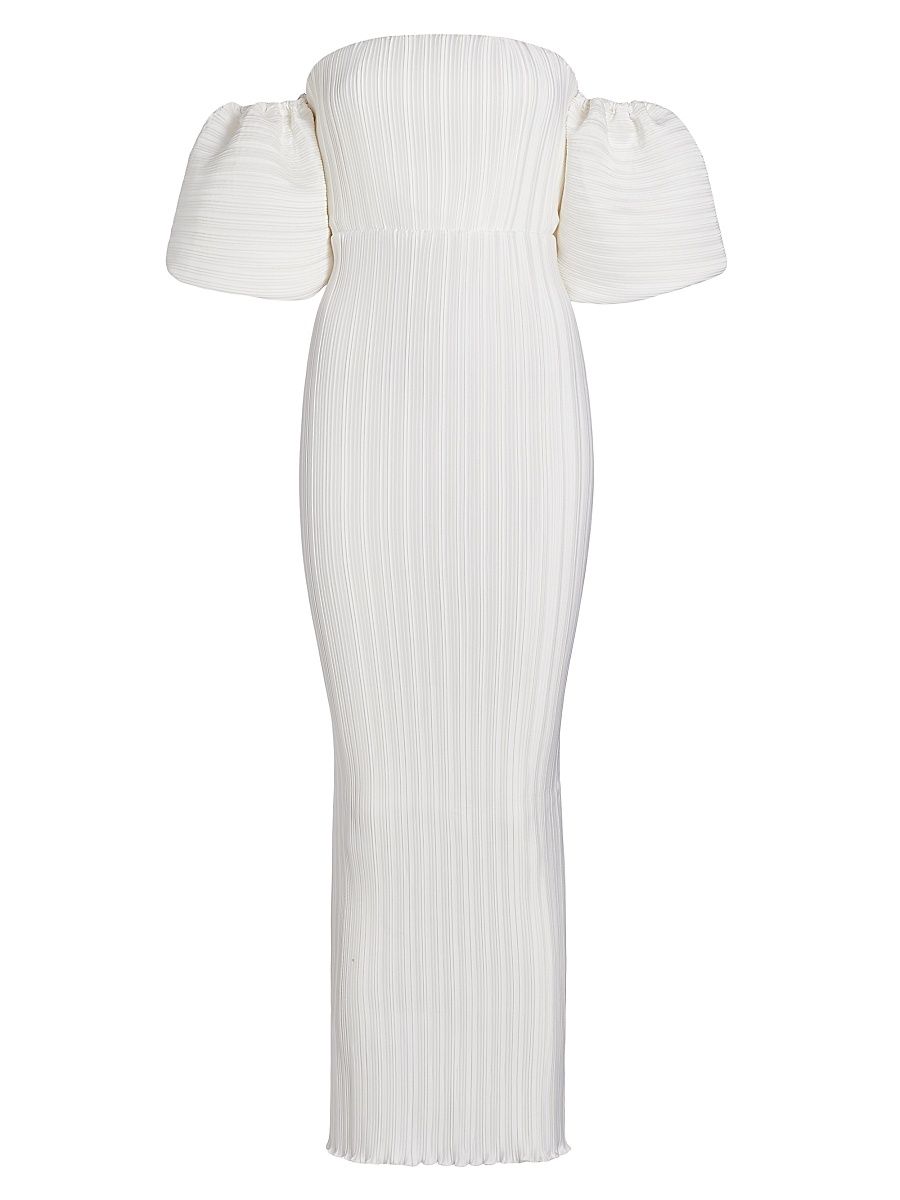 Women's Bridal Sirene Puff-Sleeve Gown - Ivory - Size 10
