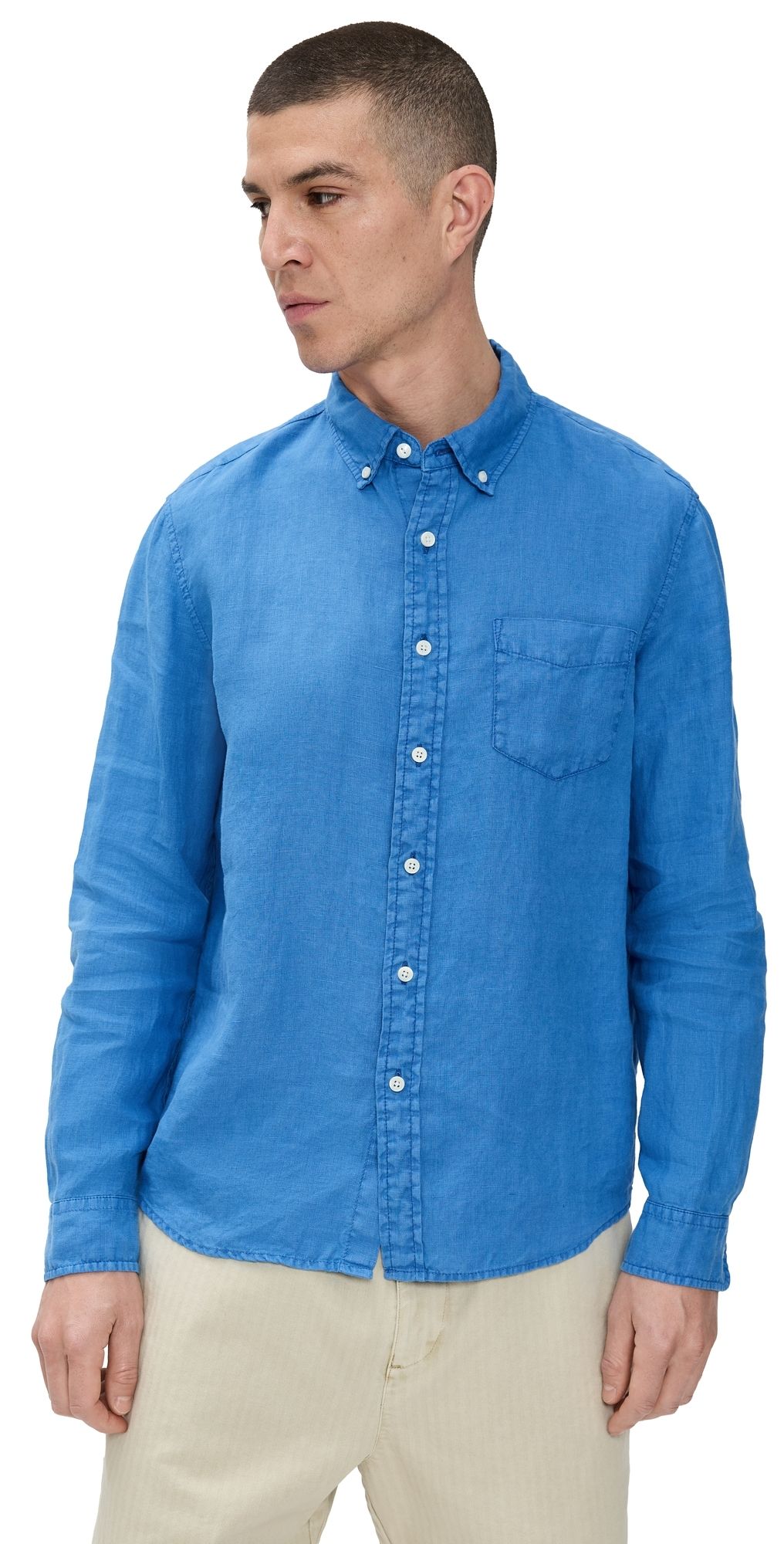Alex Mill Mill Shirt in Linen Pool Blue M