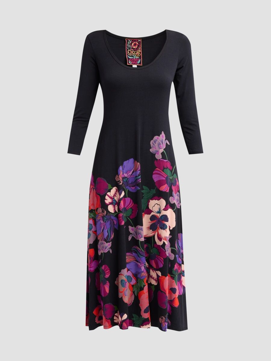 Johnny Was Women's The Janie Favorite Floral Midi Dress - Tajunga - Size XL