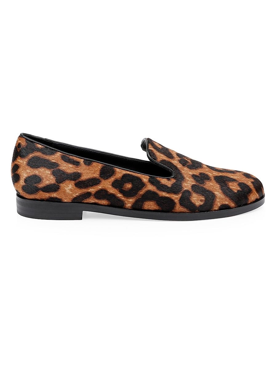 Women's Dominik II Calf Hair Loafers - Leopard - Size 8.5