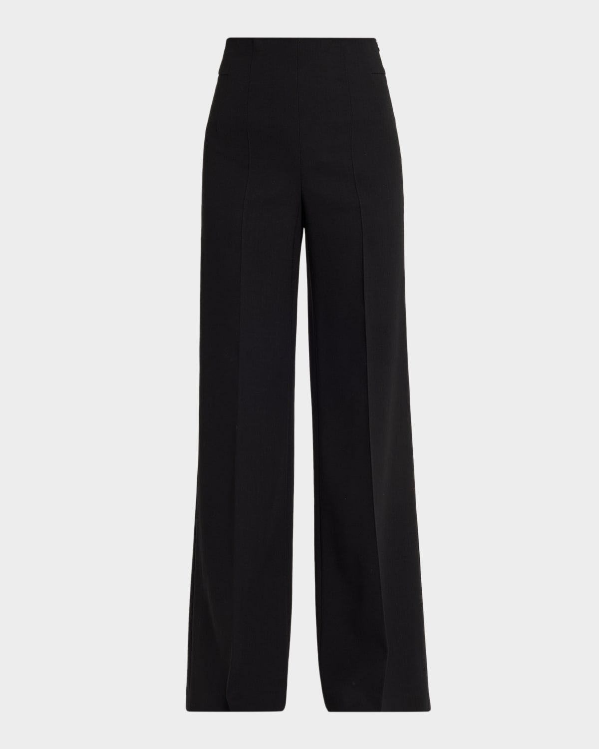 Double-Face Wool Bootcut Trousers