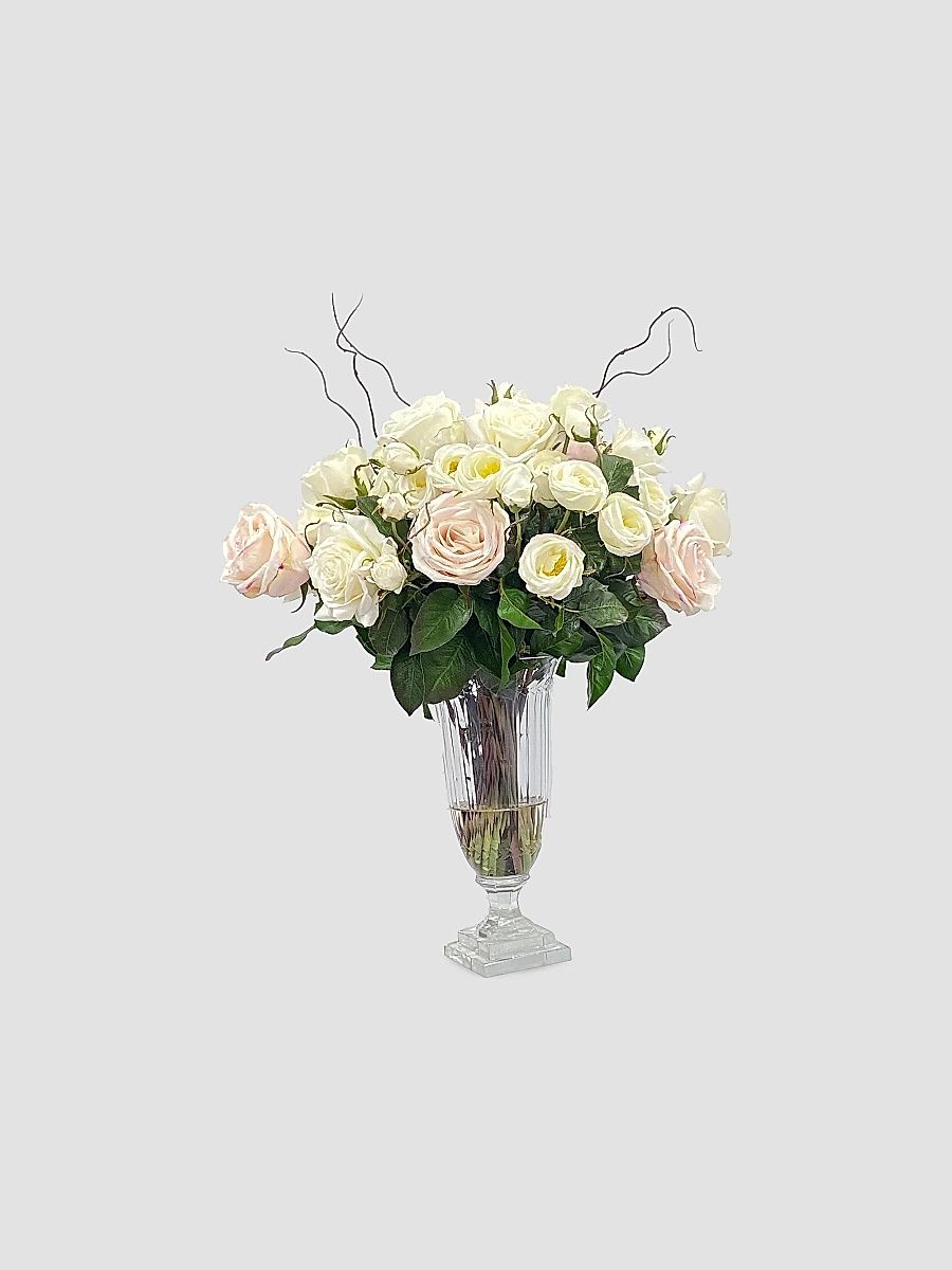 Winward Home Everyday Floral Large Rose Mix Arrangement - Pink White