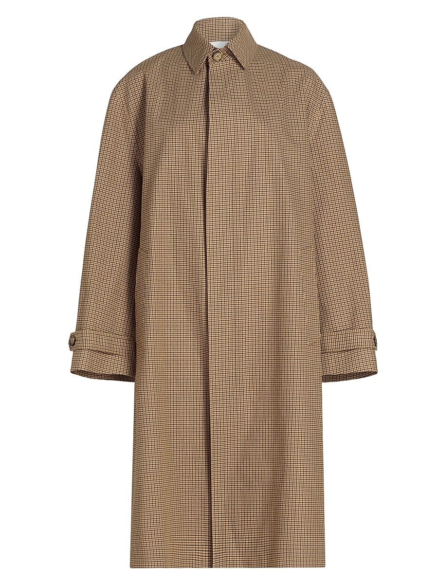 Women's The Quinn Driving Coat - Brown Plaid - Size XS