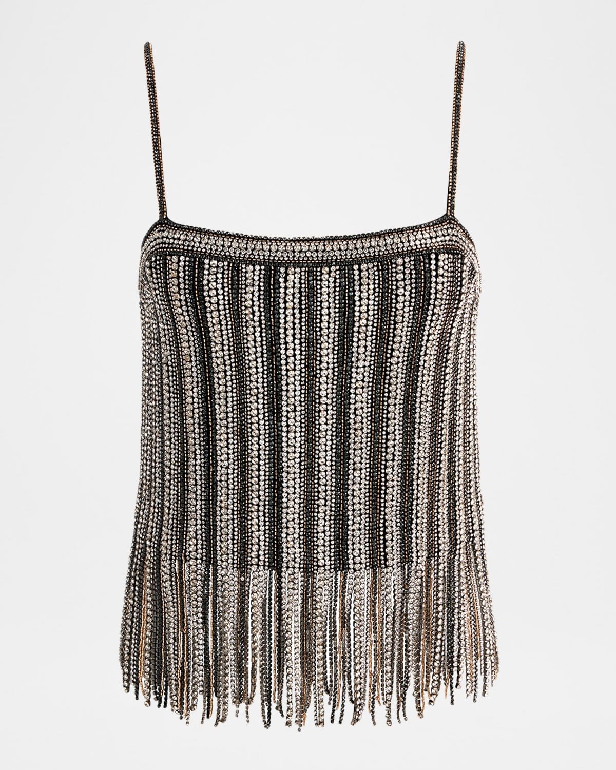 Chi Embellished Fringe Top