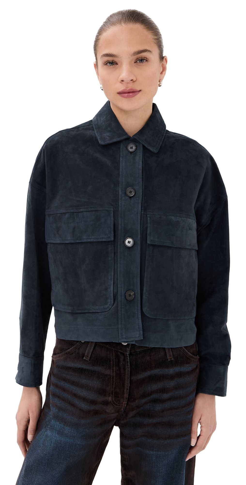 ARMA Miri Lamb Suede Jacket Royal 34