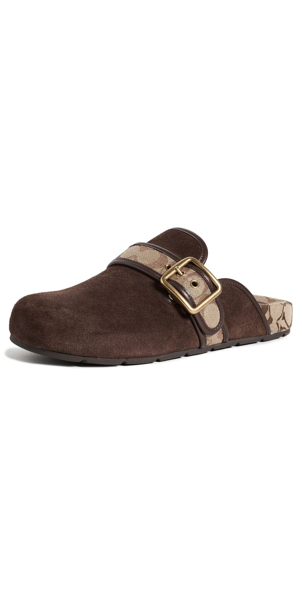 Coach Archival Buckle Clogs Chocolate 6