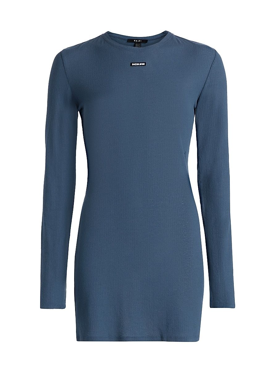 Women's Neo-Nostalgia Crawford Relaxed-Fit Minidress - Dark Blue - Size Small