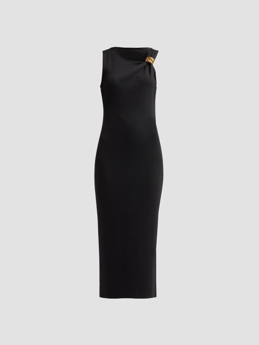 Veronica Beard Women's Jesmira Cuff-Trim Midi Dress - Black - Size XL