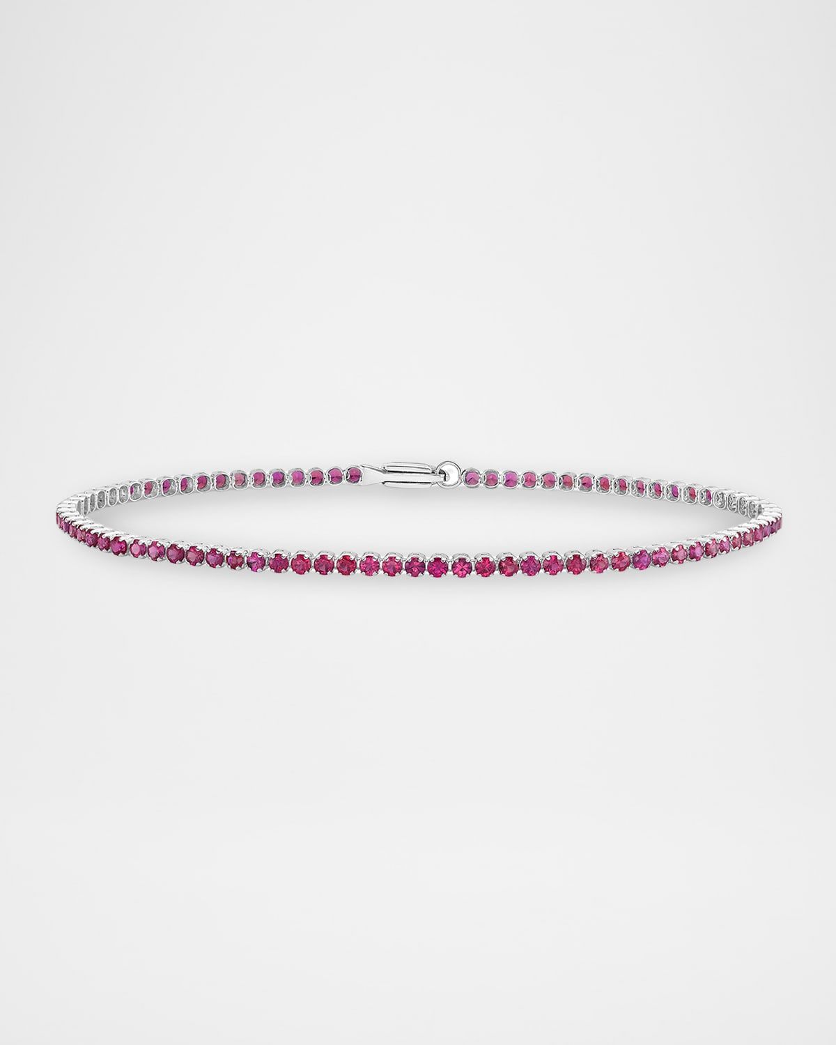 18K White Gold Ruby Bracelet