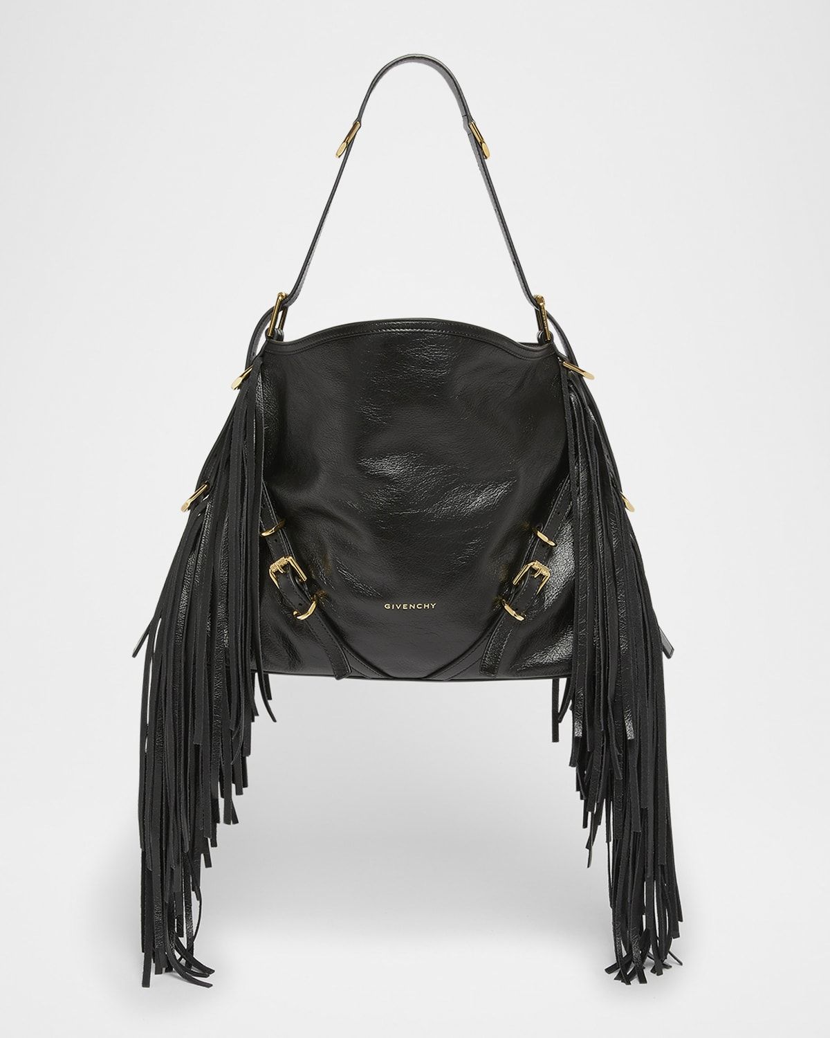 Voyou Medium Shoulder Bag in Fringe Leather