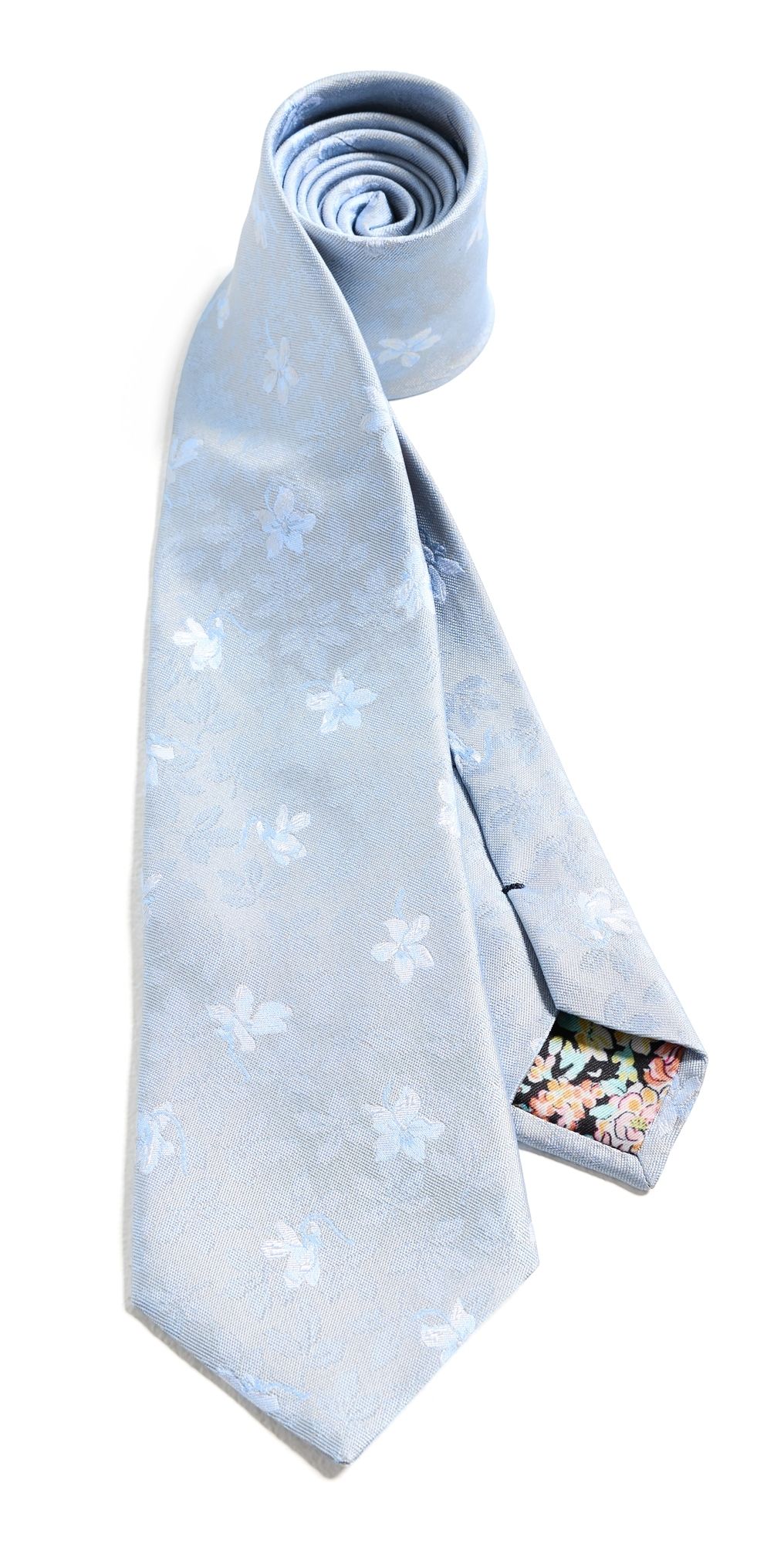 Paul Smith Tonal Floral Tie Light/Pastel Blue One Size