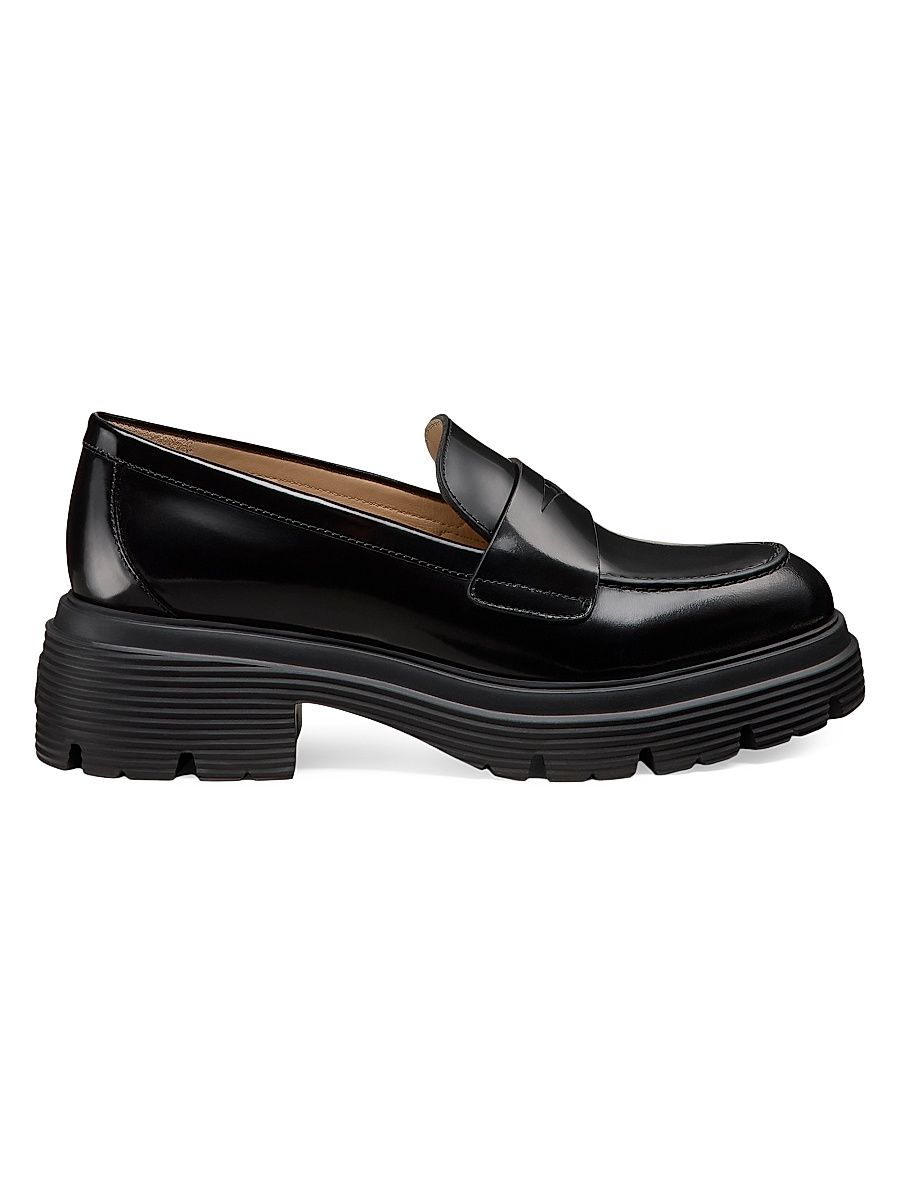 Women's Hudson Lite Leather Loafers - Black - Size 8.5