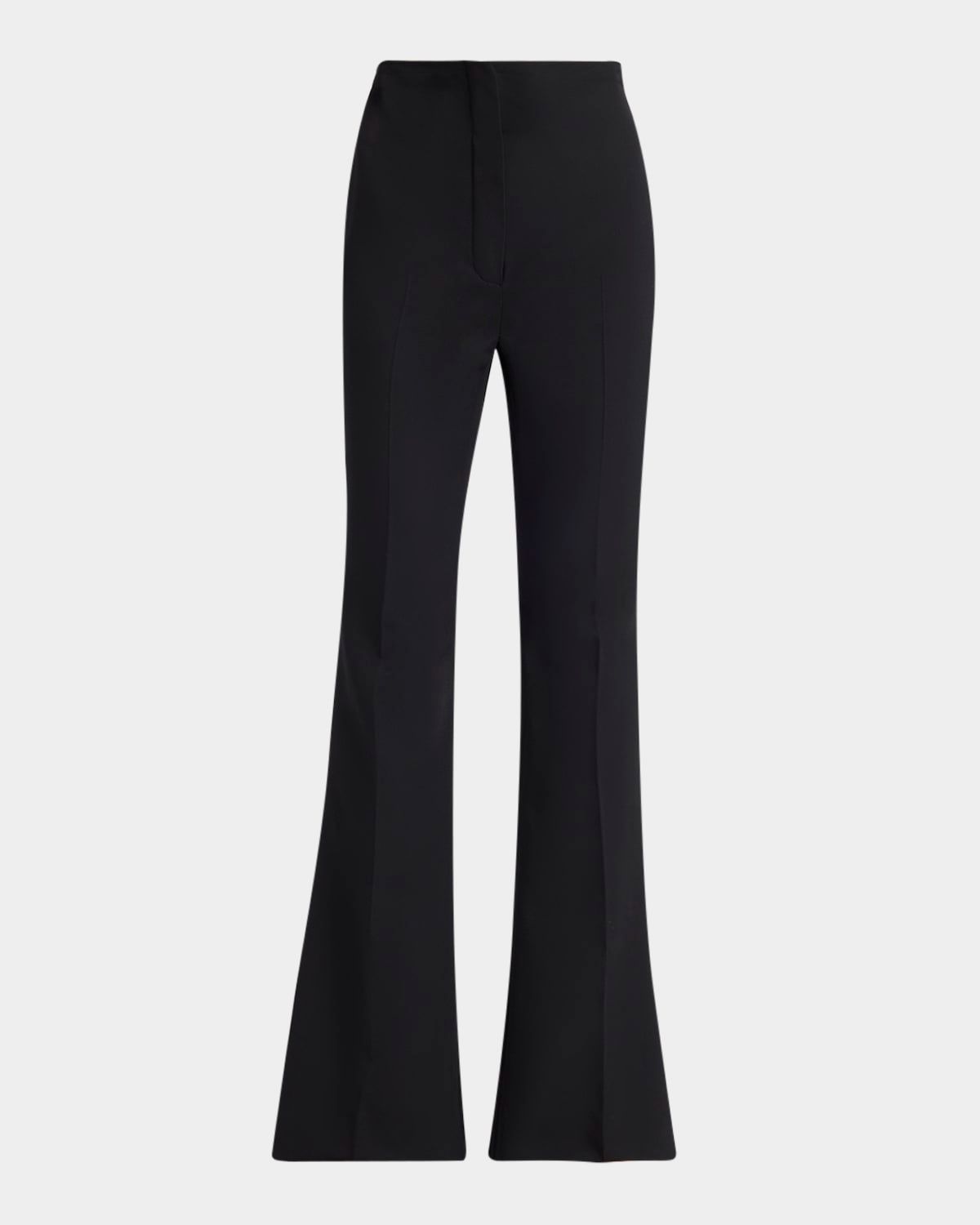 Foldover-Waist Flare Trousers