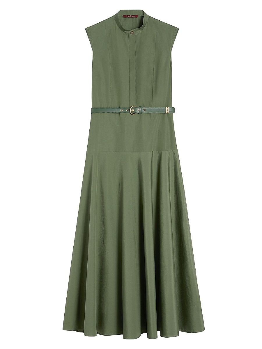 Women's Cotton Poplin Circle Dress - Green - Size 16
