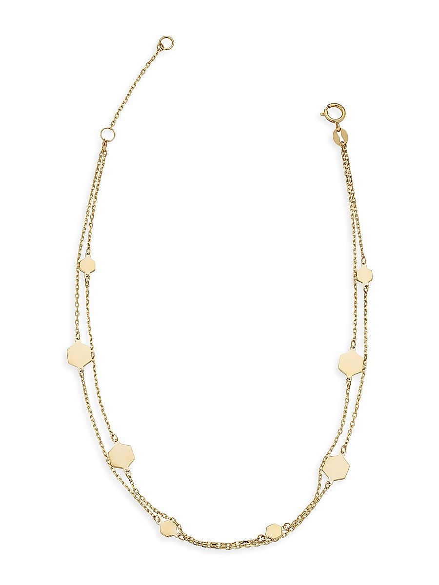Women's 14K Yellow Gold Honey Station Anklet - Yellow Gold