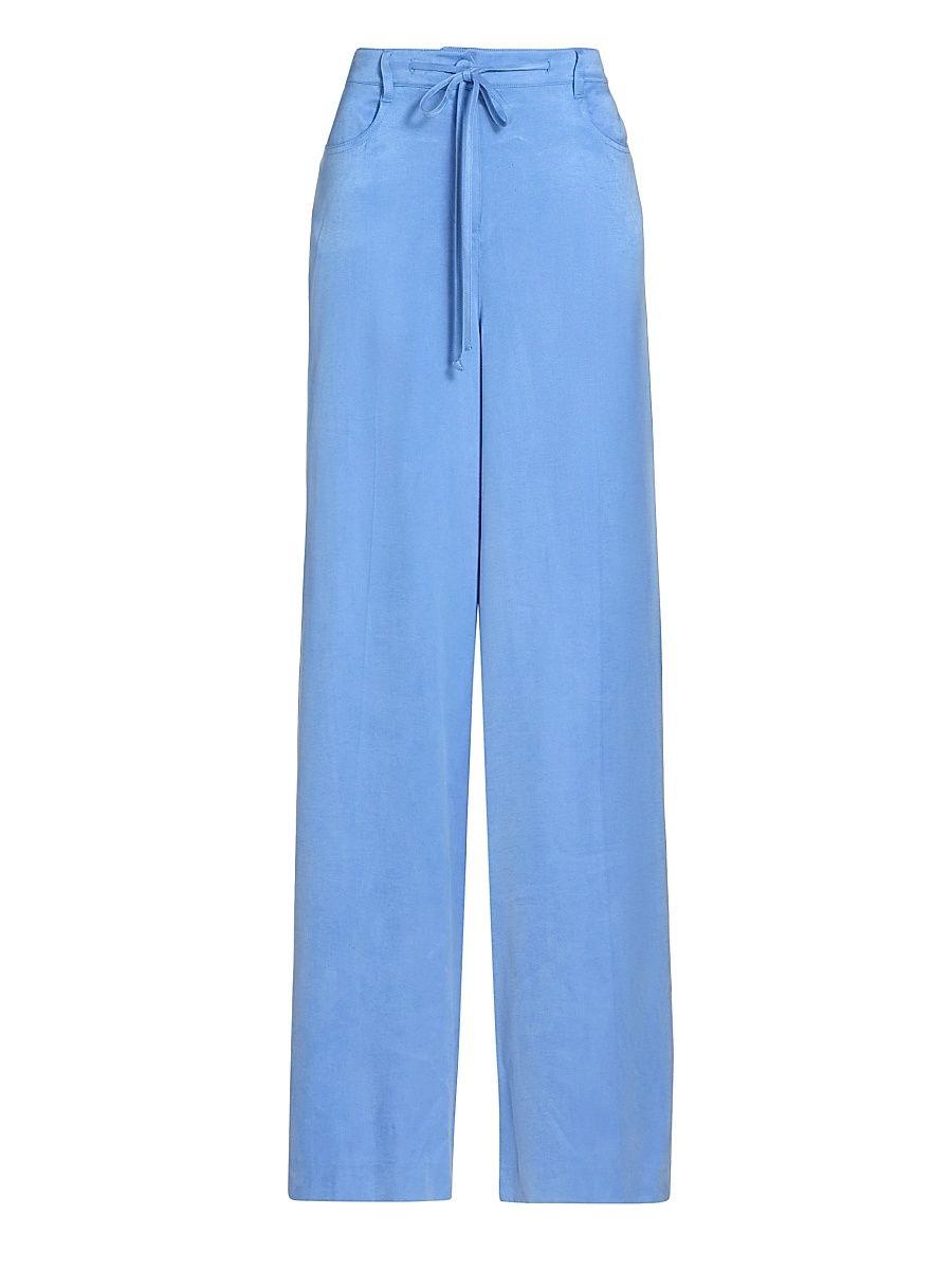 Women's Mason Drawstring Wide-Leg Pants - Blue Jay - Size XXL