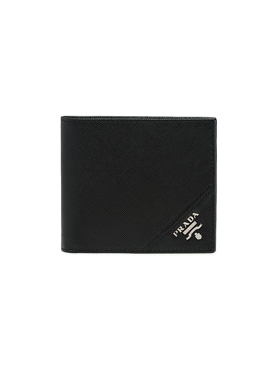 Men's Saffiano Leather Wallet - Black