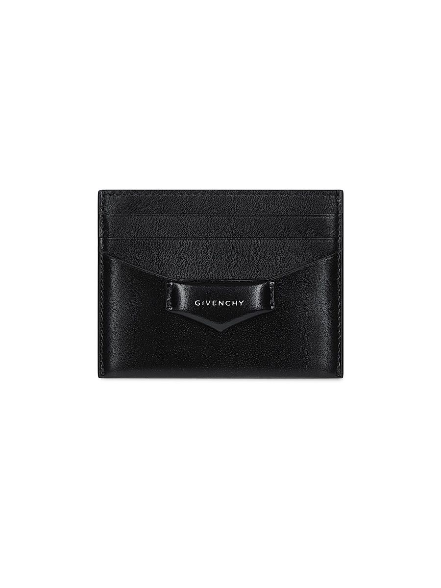 Women's Antigona Card Holder in Box Leather - Black