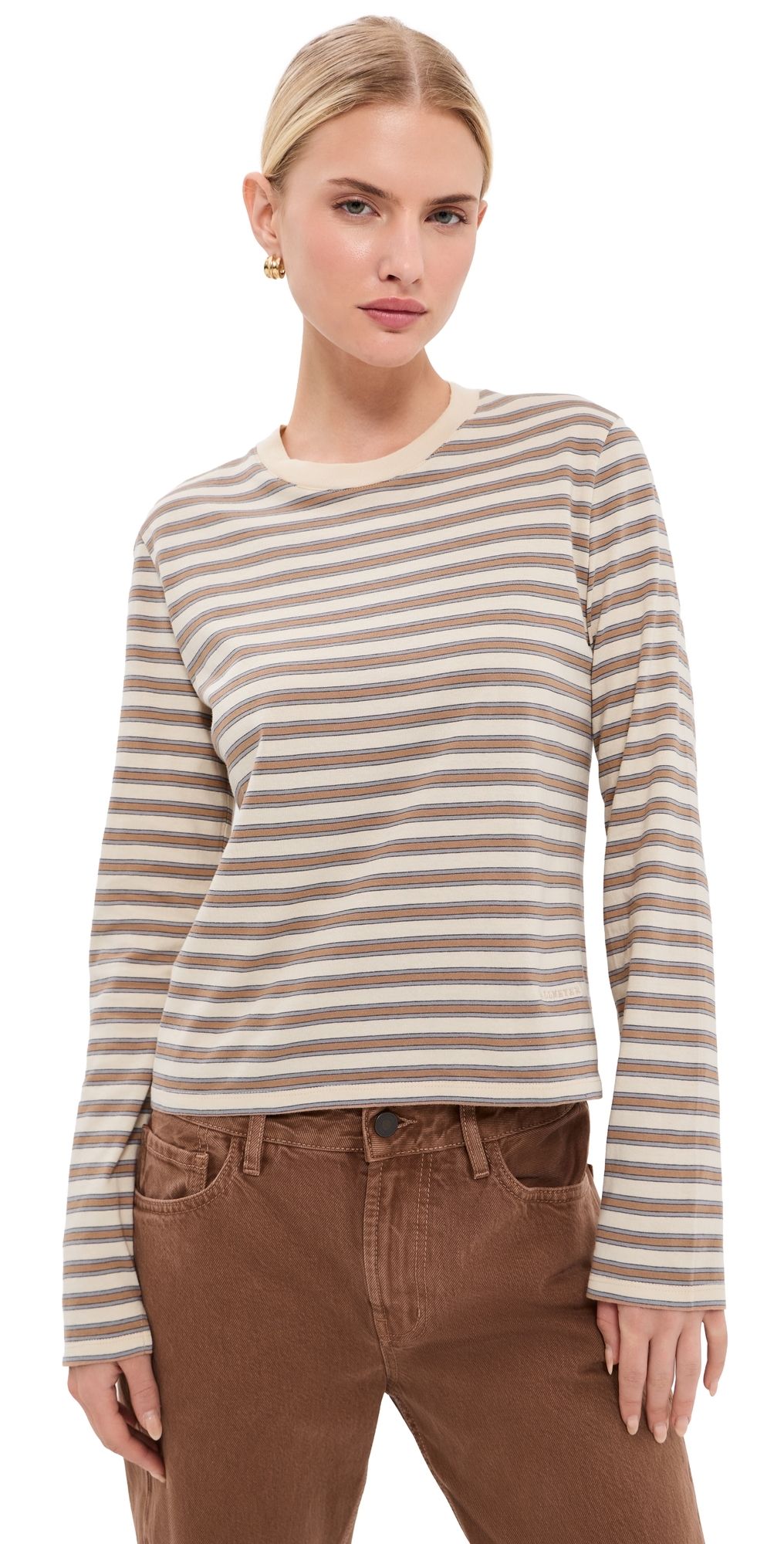 Kallmeyer Wynn Long Sleeve T-Shirt Apricot Stripe XS