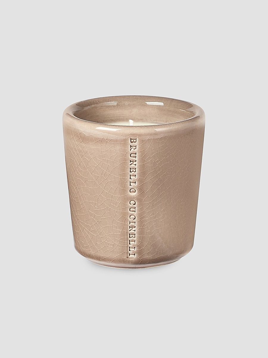 Brunello Cucinelli Scented Candle in Craquele Ceramic Vessel - Amaranth