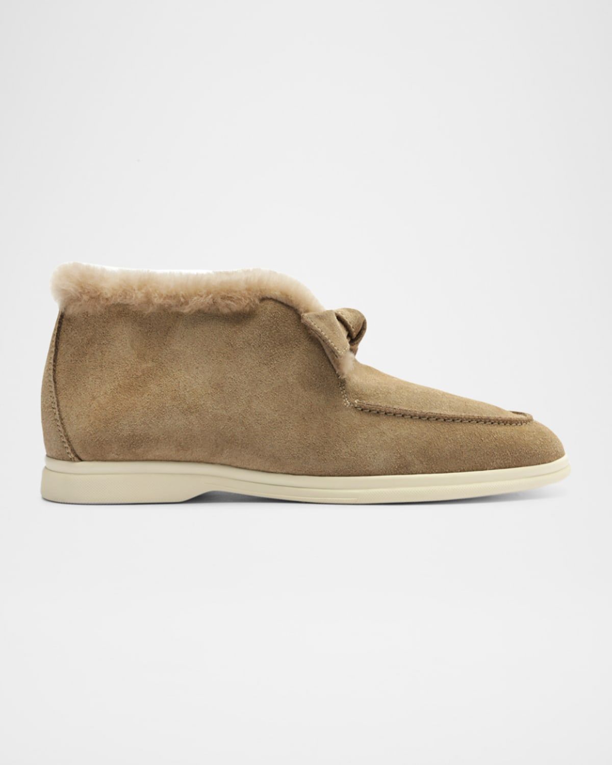 Semolina Clarita Shearling-Lined Suede Booties