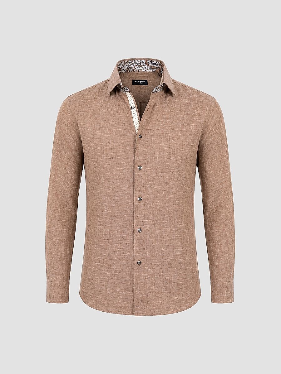 Men's Fibonacci Woven Shirt - Brown - Size XXXL