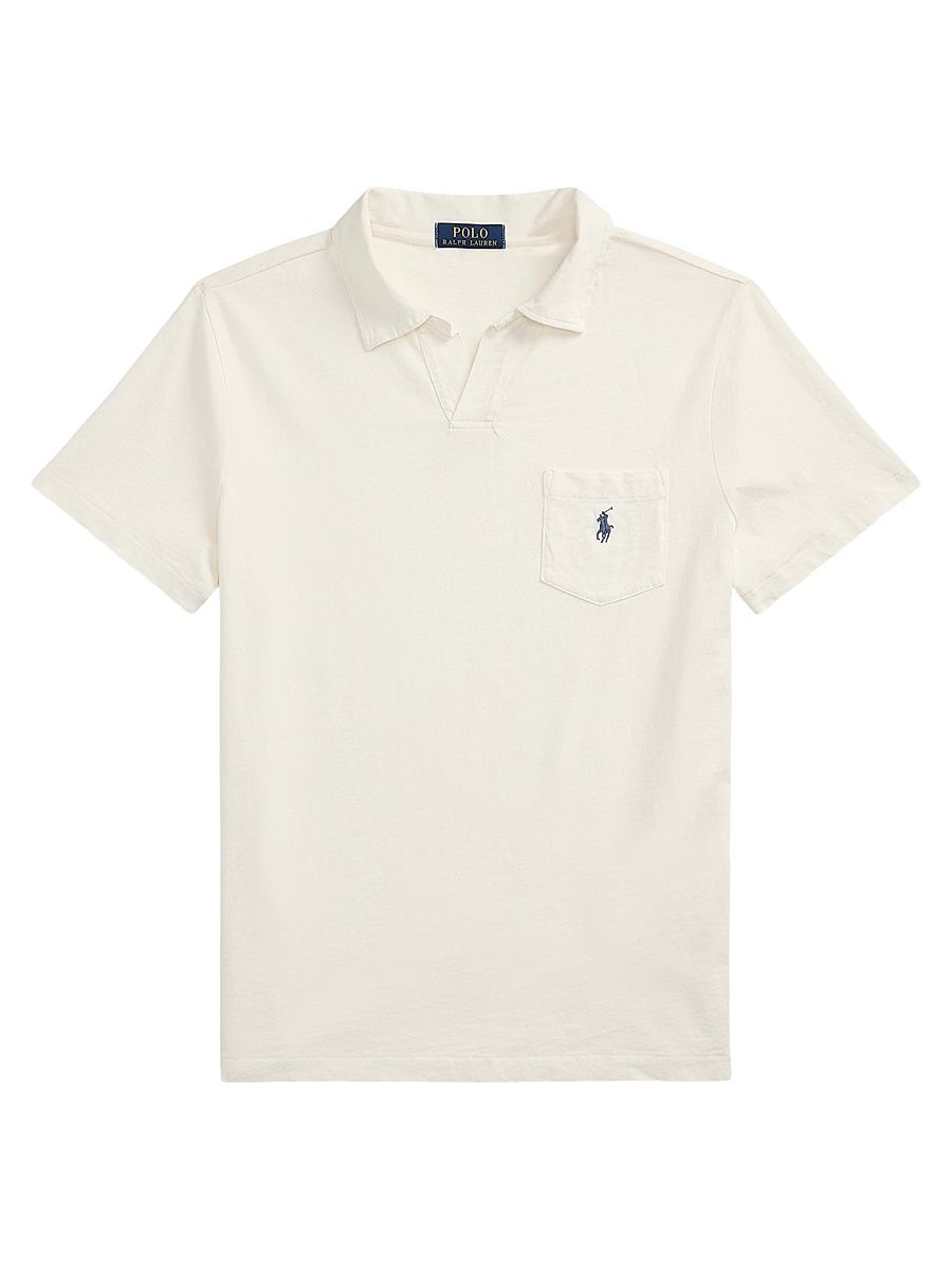 Men's Logo Cotton-Linen Jersey Polo Shirt - Nevis - Size XXL