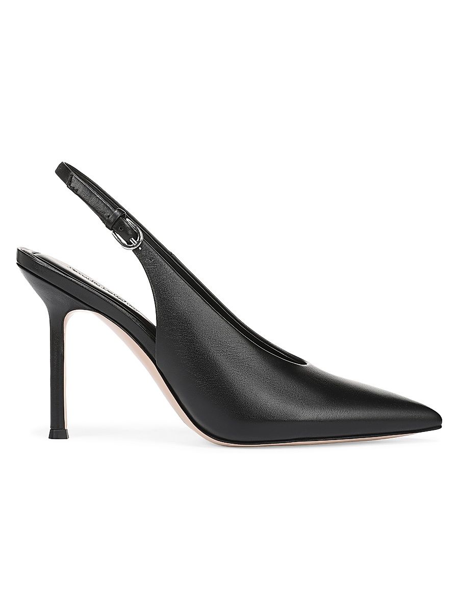Women's Remy 95MM Leather Slingback Pumps - Black - Size 11