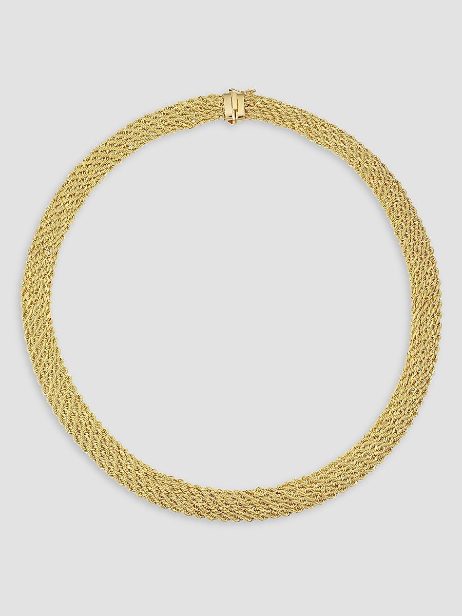 Women's 14K Yellow Gold Roman Rope Quartet Necklace - Gold