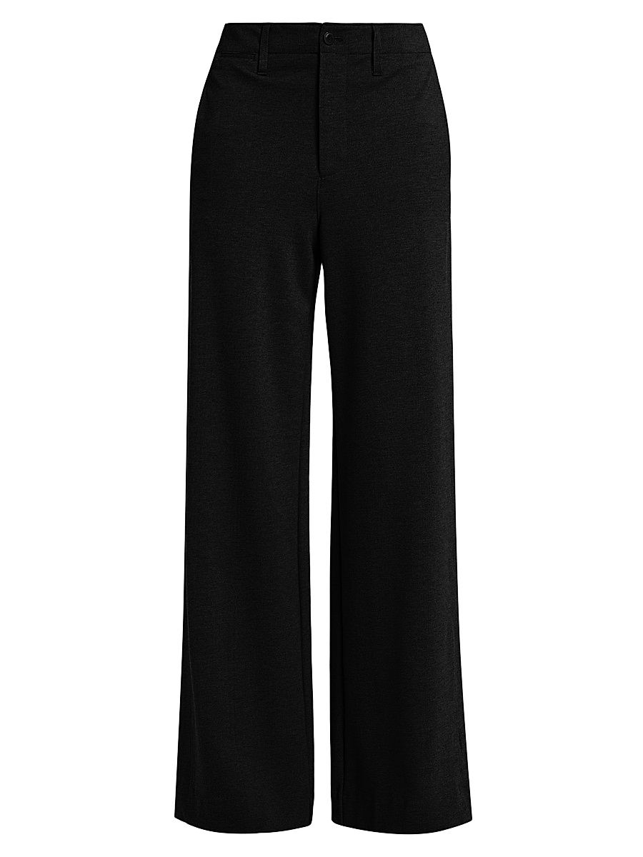 Women's Sofie Ponte Wide-Leg Pants - Black - Size 10