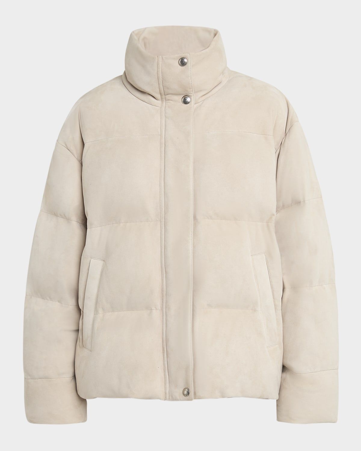 Jools Soft Techno Suede Puffer Jacket