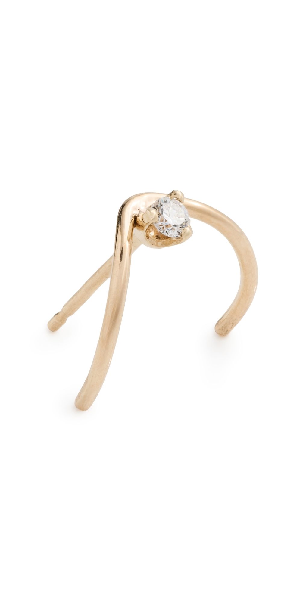 Zoe Chicco 14k Gold Wave Diamond Single Earring 14k Yellow Gold One Size