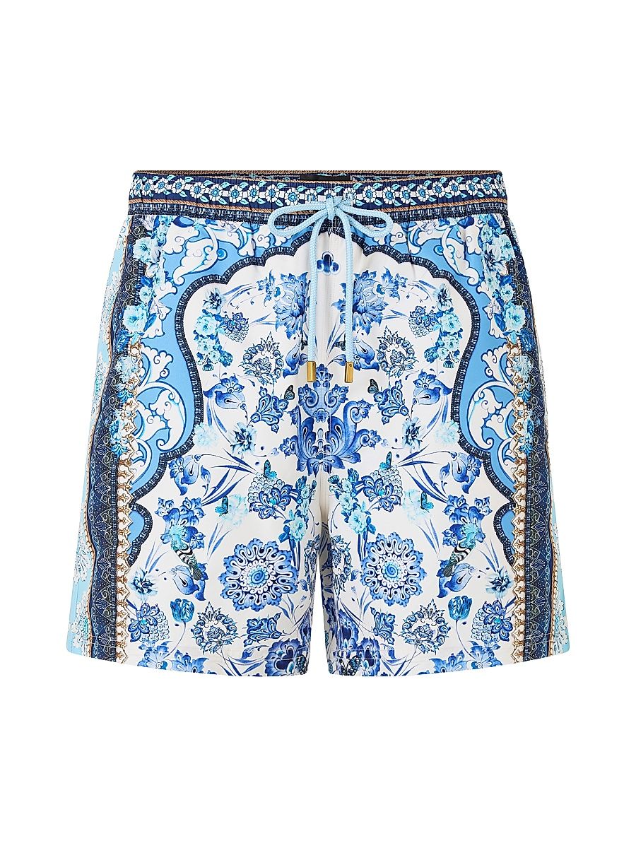 Men's Printed Mid-Length Boardshorts - All About That Lace - Size Medium