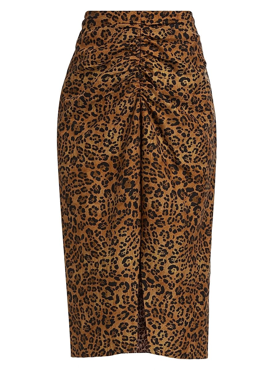 Women's Brynn Leopard-Print Skirt - Brown - Size 12