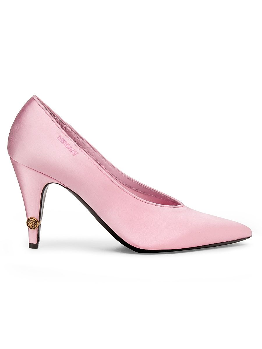 Women's 65MM Medusa Silk Pumps - Pink - Size 11