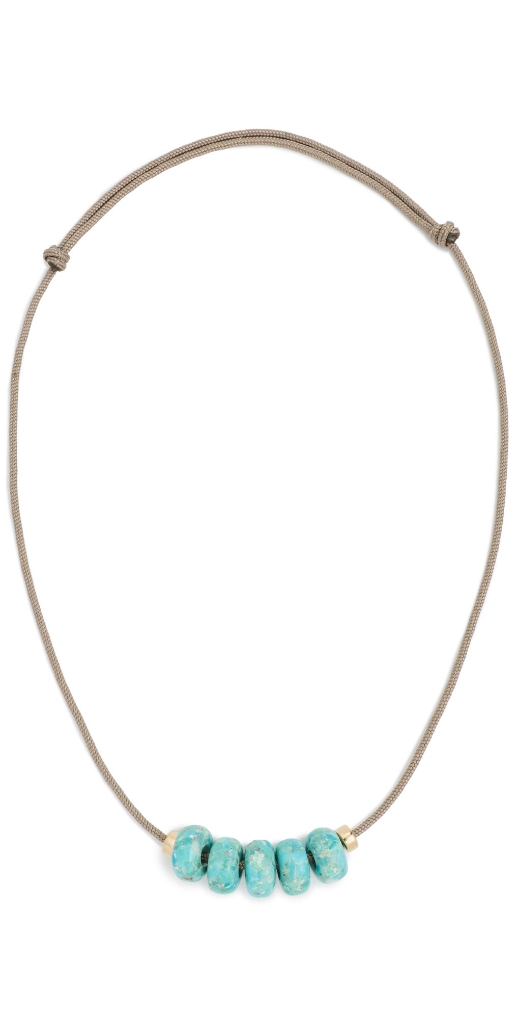 Zoe Chicco 14k Arizona Turquoise Slider Necklace 14k Yellow Gold One Size